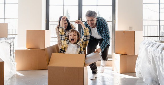 Home buyer family moving